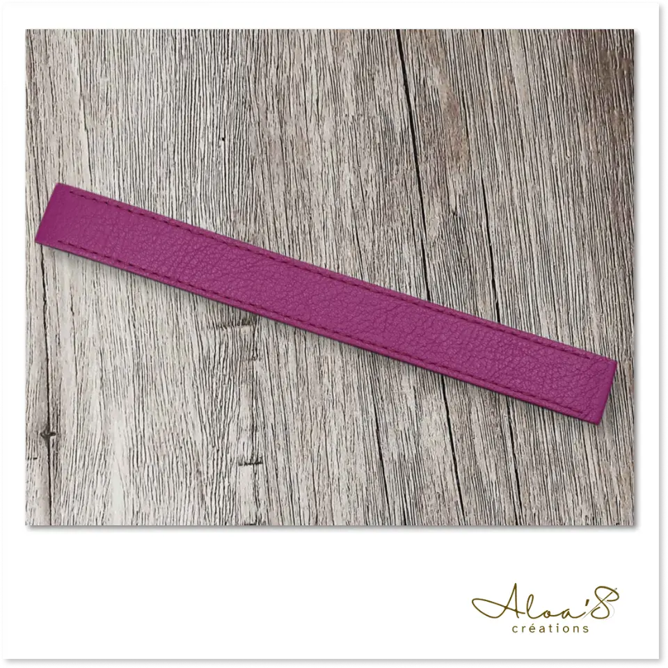 Bracelet lanière cuir violet pour montre Poiray ou OJ Perrin
