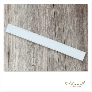 Bracelet lanière cuir blanc pour montre Poiray ou OJ