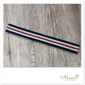 Bracelet lanière tissu à rayure pour montre Poiray ou OJ Perrin