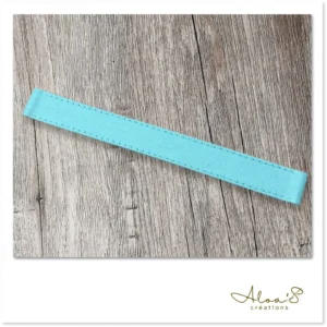 Bracelet lanière tissus bleu tiffany personnalisable pour montre Poiray ou OJ Perrin