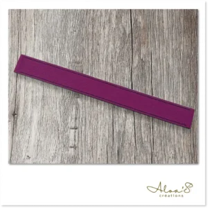 Bracelet lanière cuir violet pour montre Poiray ou OJ Perrin