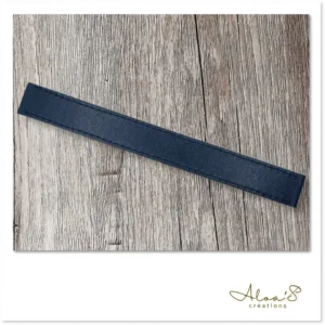 Bracelet lanière cuir bleu pour montre Poiray ou OJ Perrin