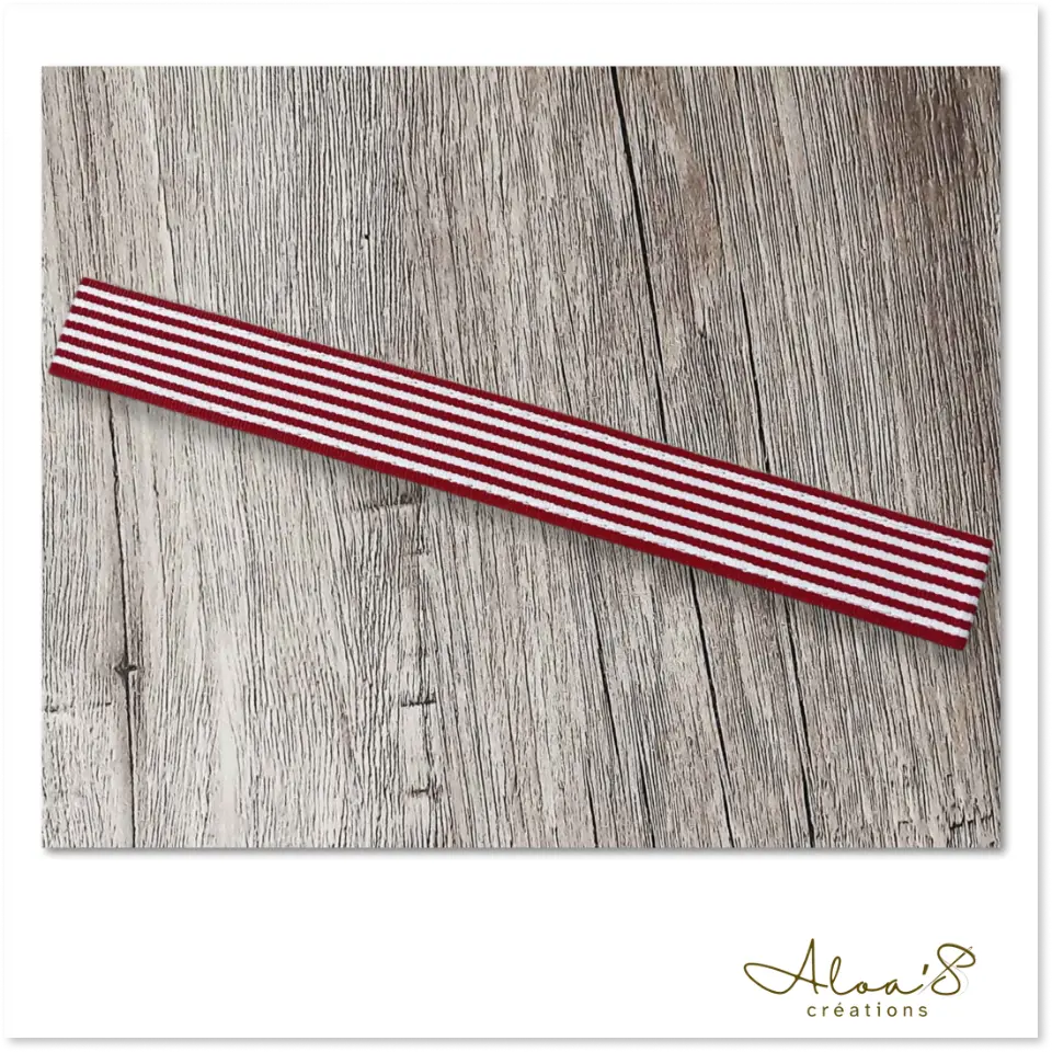 Bracelet lanière tissu à rayure pour montre Poiray ou OJ Perrin