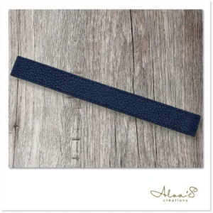 Bracelet lanière cuir bleu pour montre Poiray ou OJ Perrin