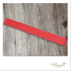 Bracelet de montre Poiray en satin gros grain rouge