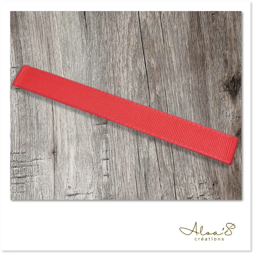 Bracelet de montre Poiray en satin gros grain rouge