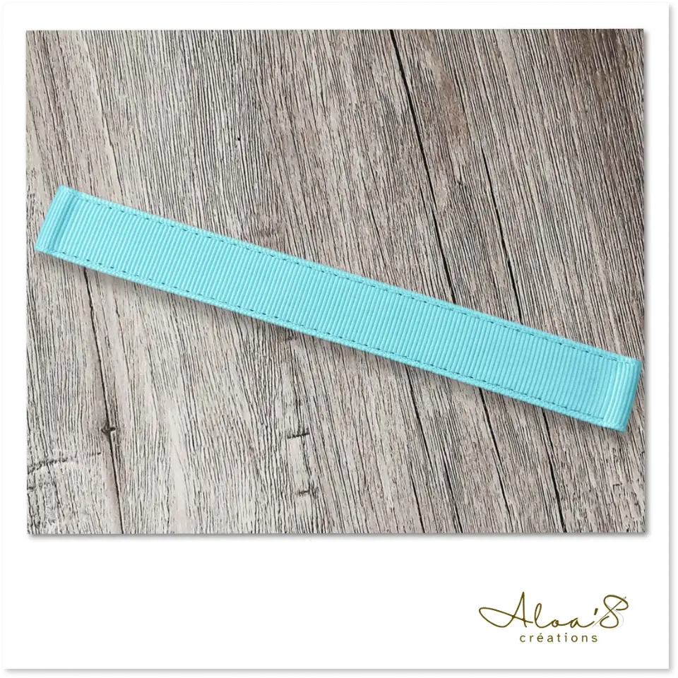 Bracelet de montre Poiray en satin gros grain Bleu Tiffany