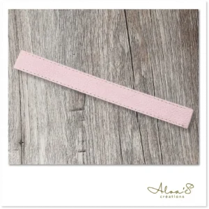 Bracelet lanière cuir rose pour montre Poiray ou OJ
