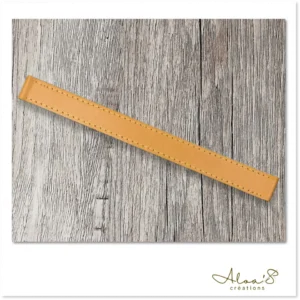 Bracelet lanière cuir orange personnalisable pour montre Poiray ou OJ