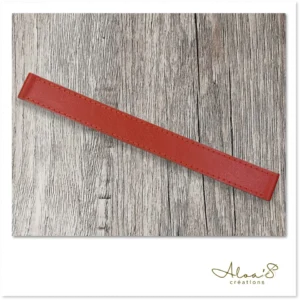 Bracelet lanière cuir orange personnalisable pour montre Poiray ou OJ