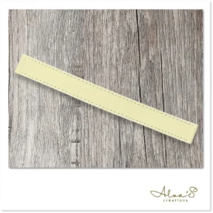 Bracelet lanière cuir vanille personnalisable pour montre Poiray ou OJ