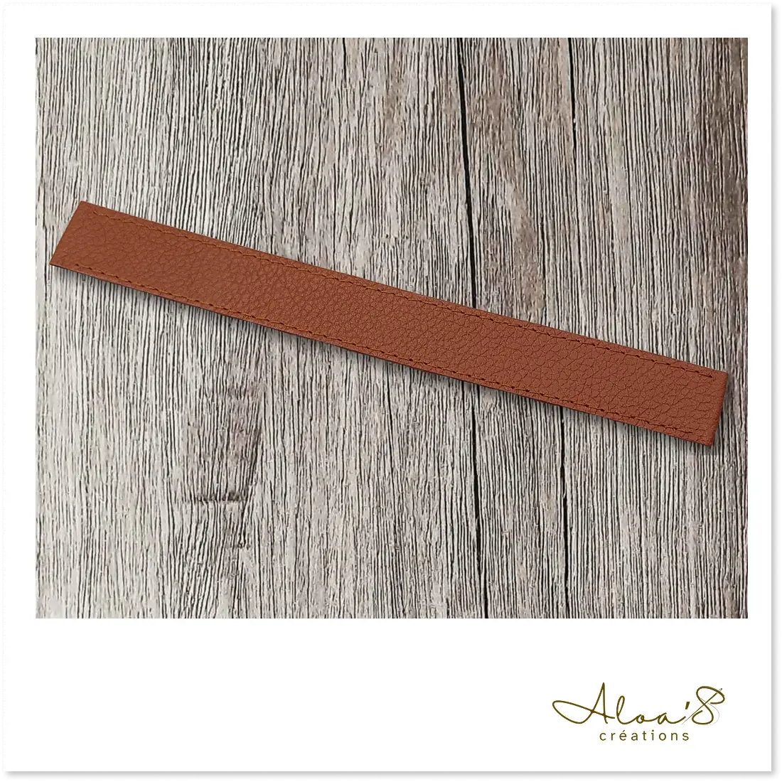 Bracelet lanière cuir brun pour montre Poiray ou OJ Perrin