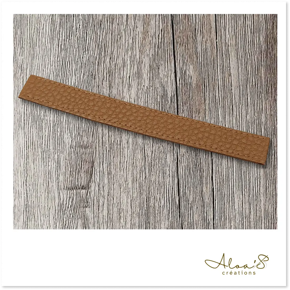 Bracelet lanière cuir brun pour montre Poiray ou OJ Perrin