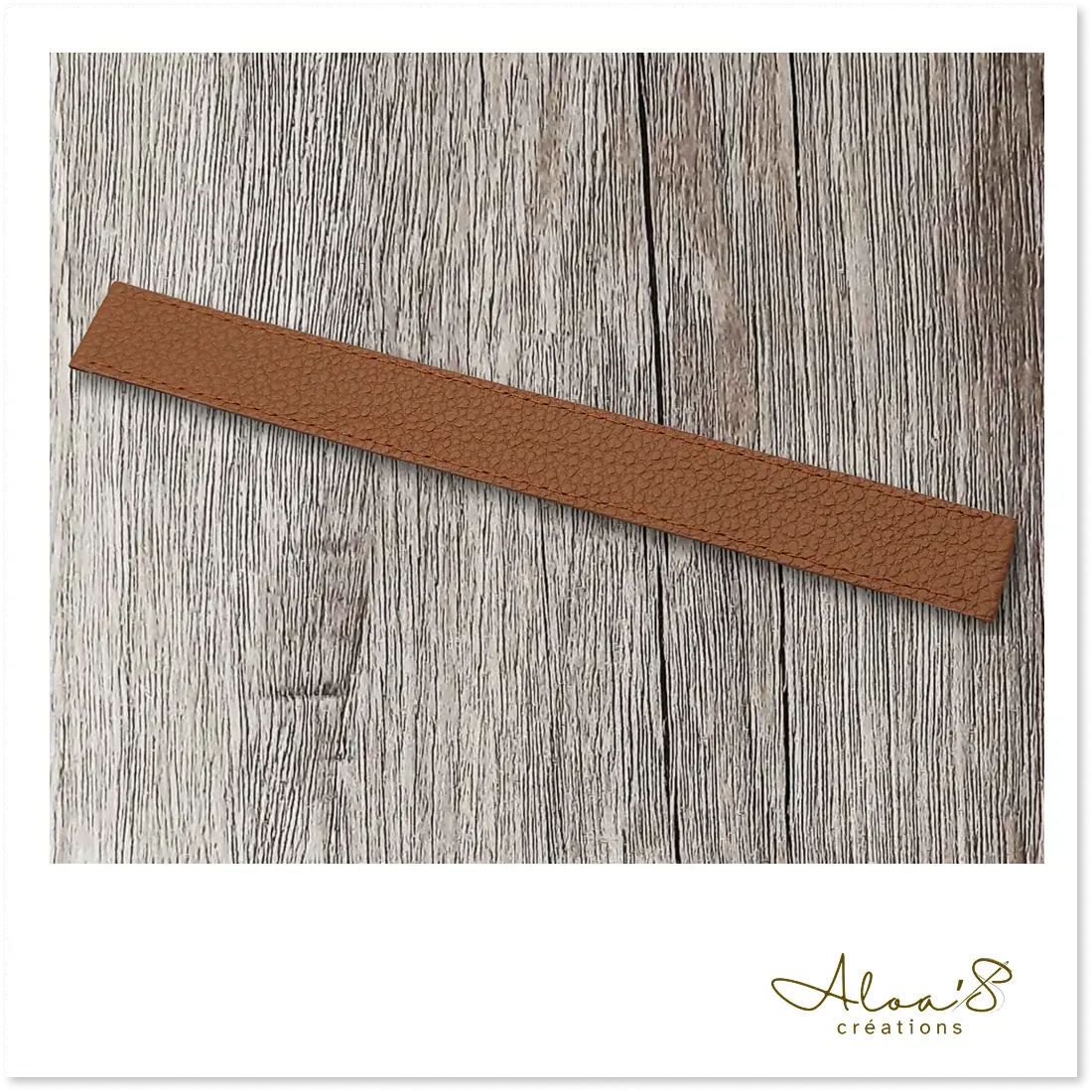 Bracelet lanière cuir brun pour montre Poiray ou OJ Perrin