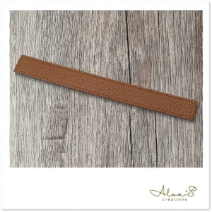 Bracelet lanière cuir brun pour montre Poiray ou OJ Perrin