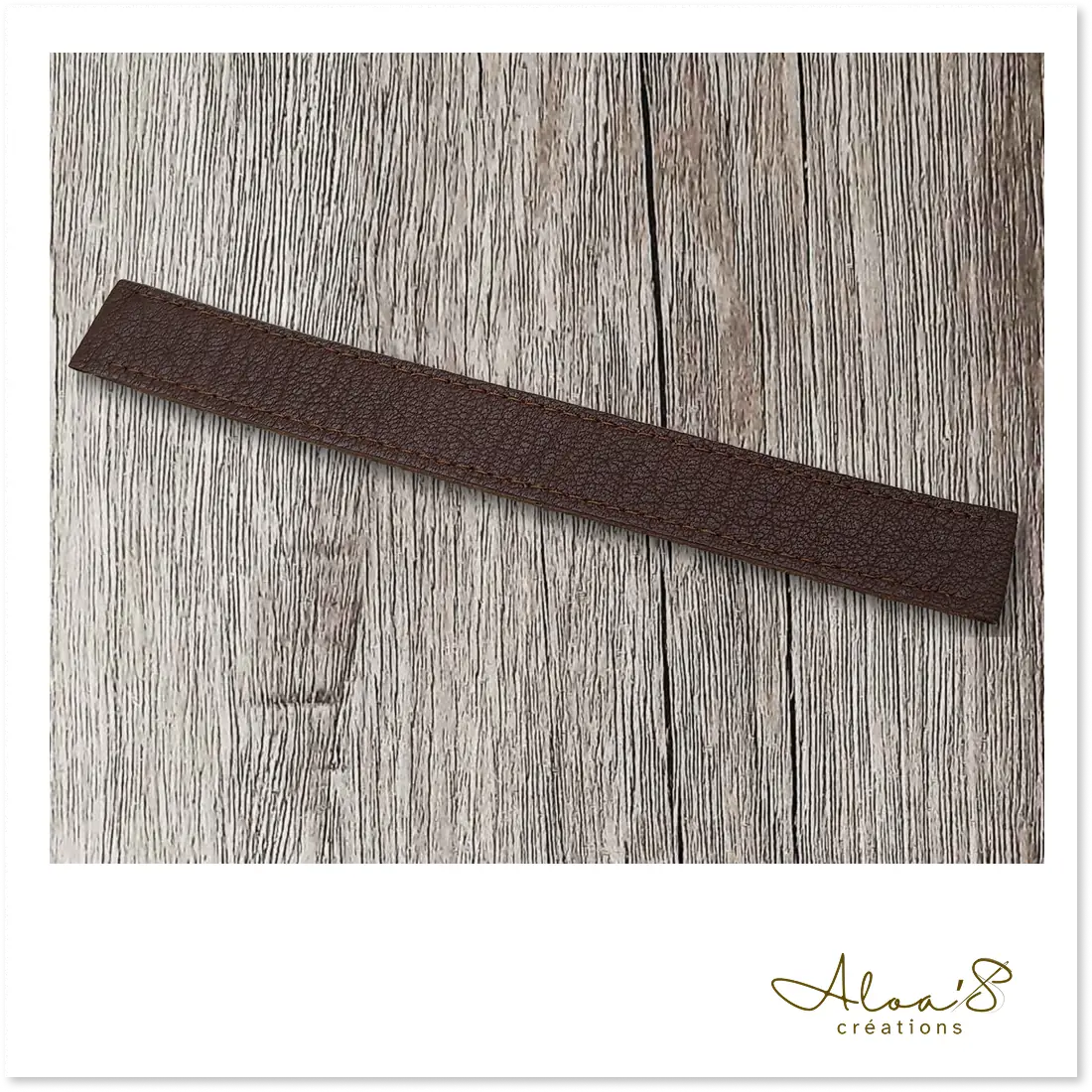 Bracelet lanière cuir brun pour montre Poiray ou OJ Perrin