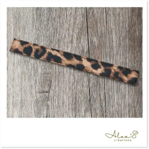 Bracelet lanière tissu imprimé léopard pour montre Poiray ou OJ Perrin