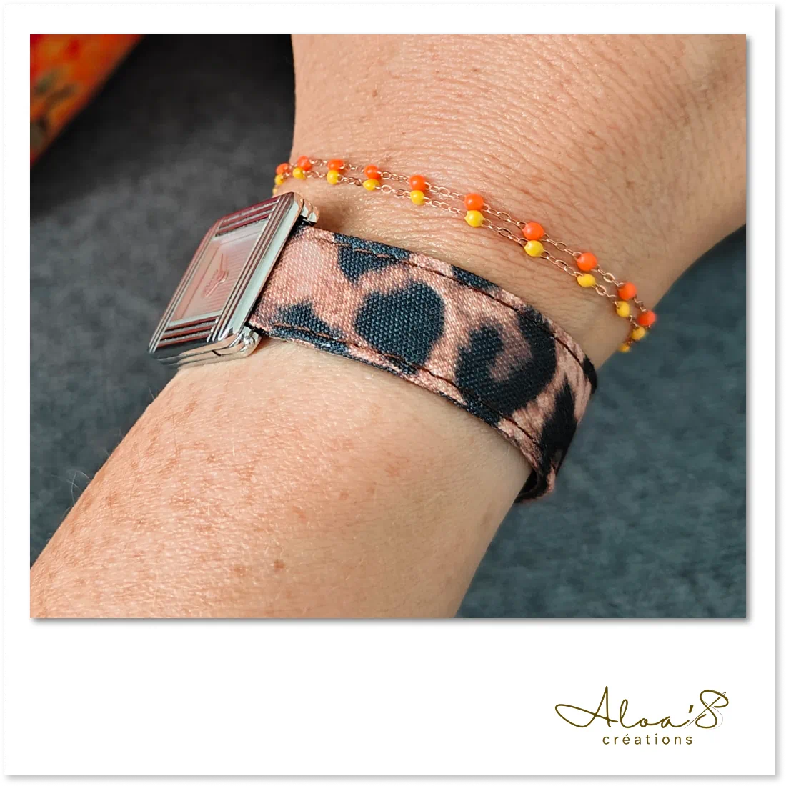 Bracelet lanière Félin