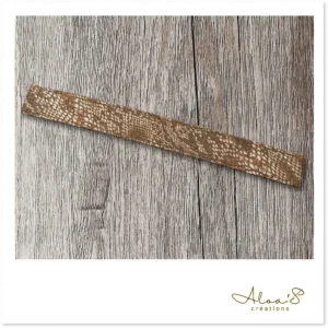 Bracelet lanière tissu imprimé python pour montre Poiray ou OJ Perrin