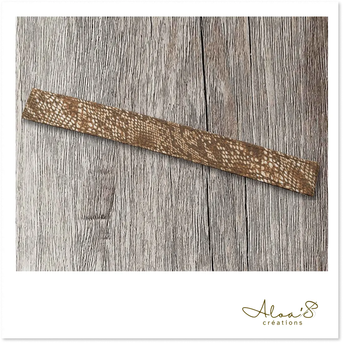 Bracelet lanière tissu imprimé python pour montre Poiray ou OJ Perrin
