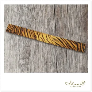 Bracelet lanière tissu imprimé tigre pour montre Poiray ou OJ Perrin