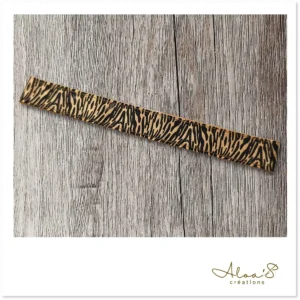 Bracelet lanière satin imprimé tigre pour montre Poiray ou OJ Perrin