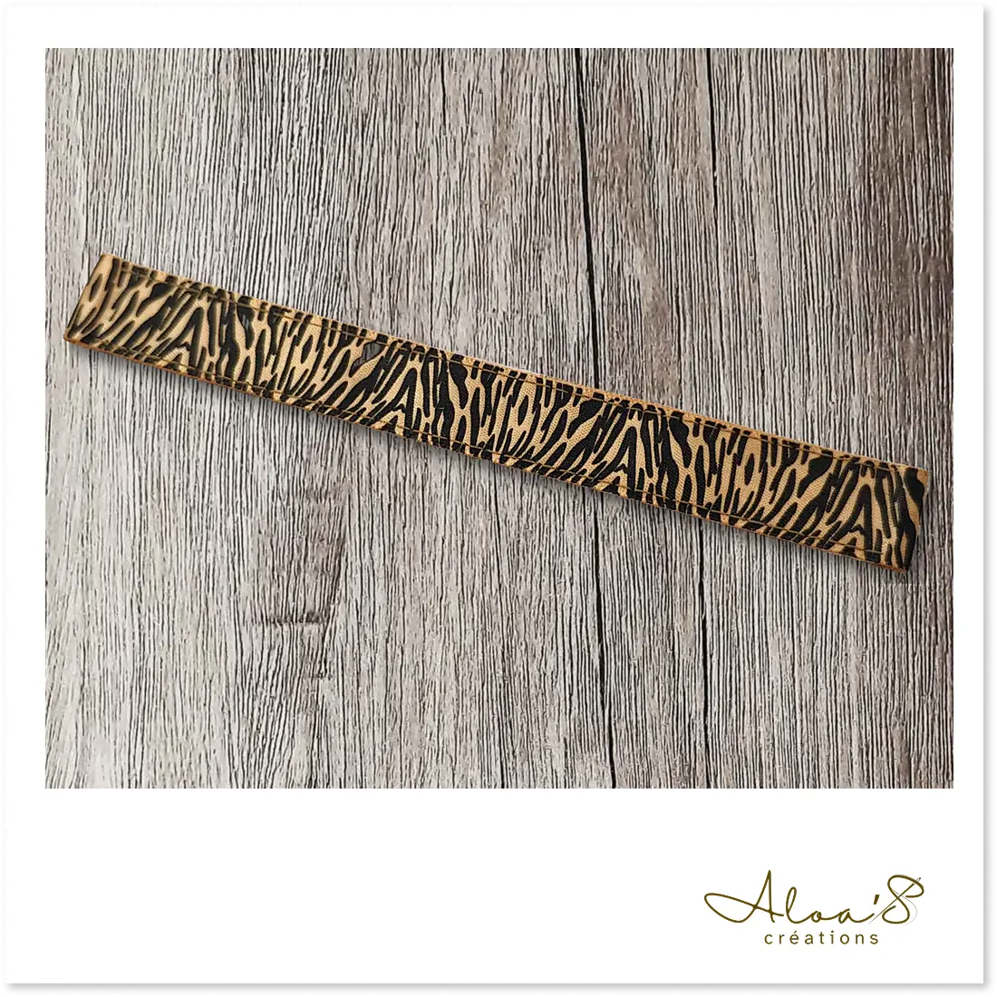 Bracelet lanière satin imprimé tigre pour montre Poiray ou OJ Perrin