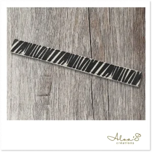 Bracelet lanière tissu imprimé zèbre pour montre Poiray ou OJ Perrin