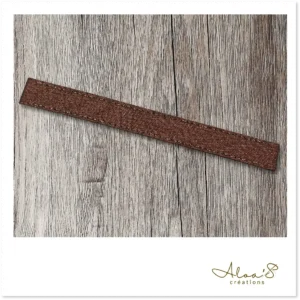 Bracelet lanière lurex chocolat pour montre Poiray ou OJ Perrin