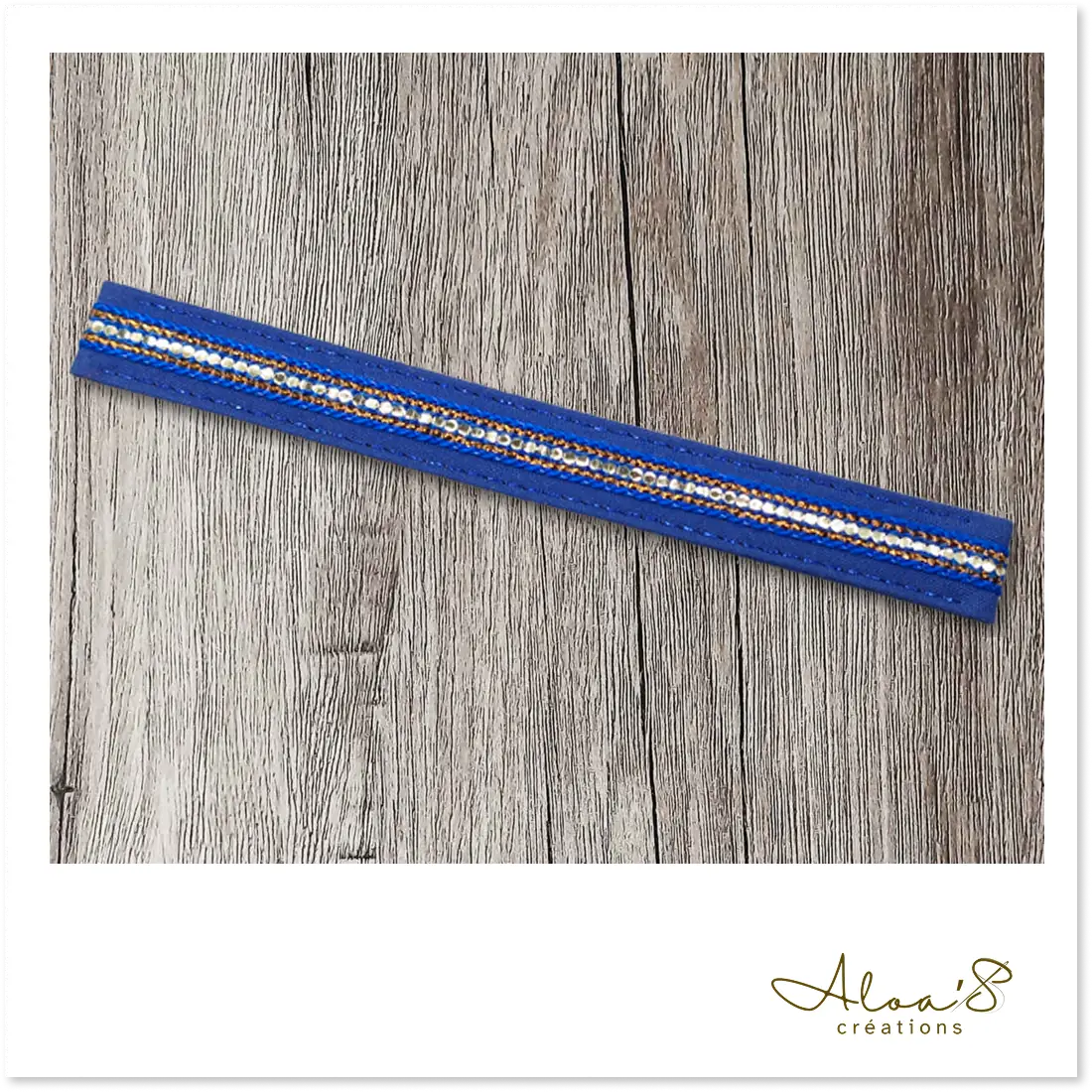 Bracelet lanière tissu galon or pour montre Poiray ou OJ Perrin