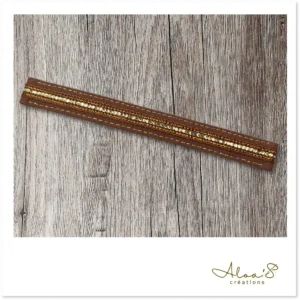 Bracelet lanière tissu galon or pour montre Poiray ou OJ Perrin