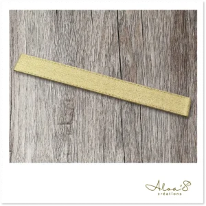 Bracelet lanière lurex or pour montre Poiray ou OJ Perrin