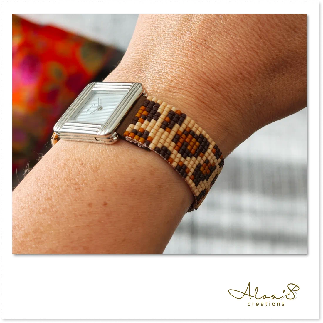 Bracelet montre en perles tissage pour montre Poiray ou OJ Perrin
