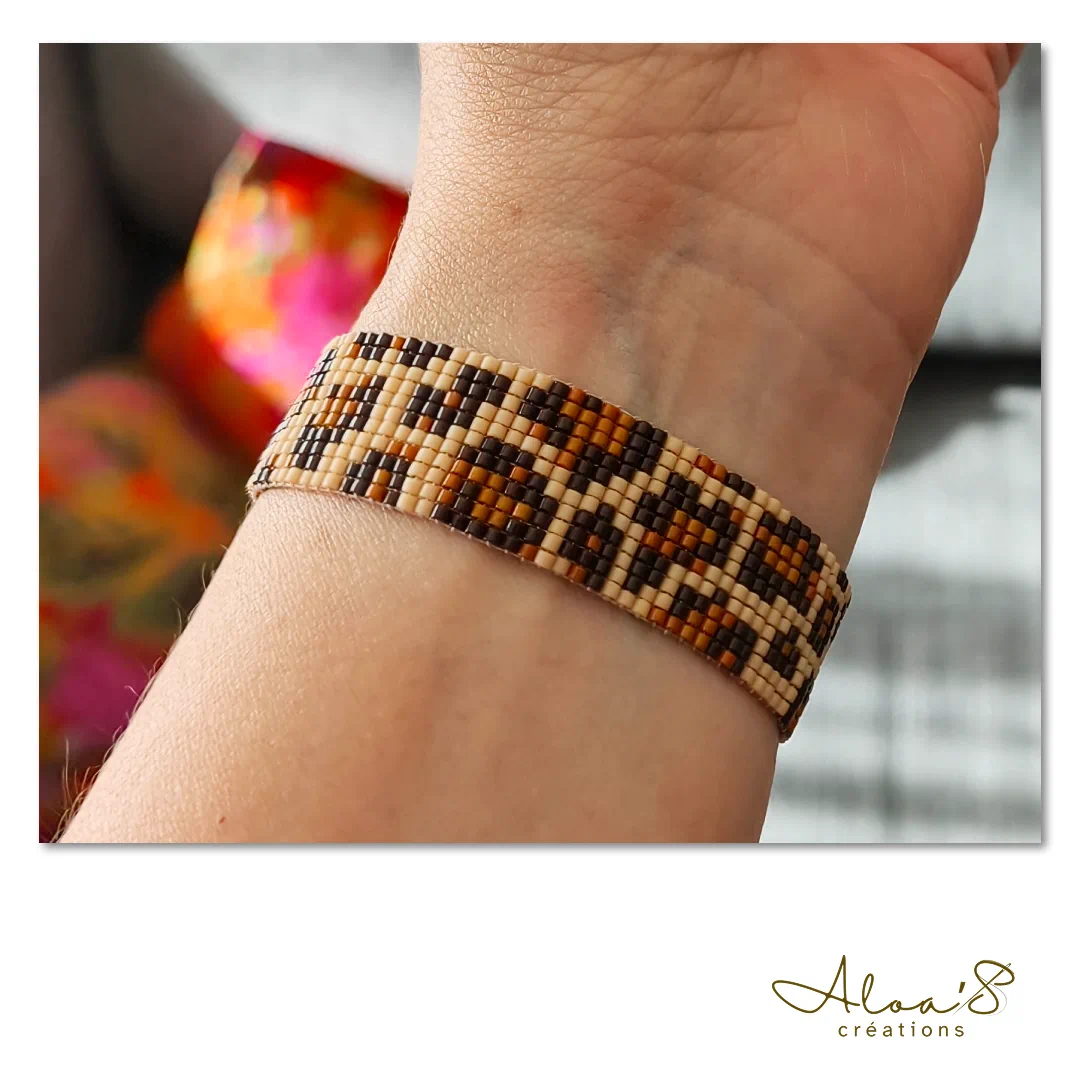 Bracelet montre en perles tissage pour montre Poiray ou OJ Perrin